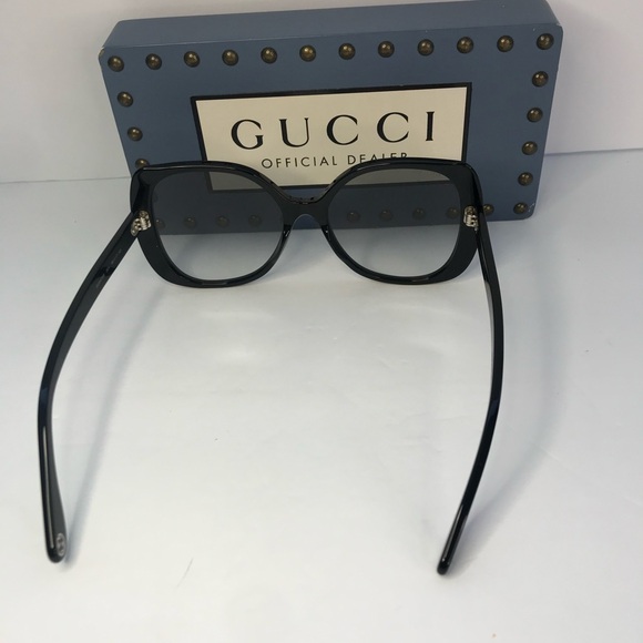 💯 - New Authentic Gucci Sunglasses GG0472S 001 Black Light Grey Gradient - Picture 9 of 13
